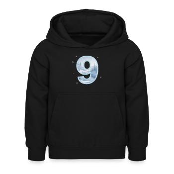 Bonhomme de neige pour le 9e anniversaire de Winter Wonderland - Sweat à capuche Enfant - noir - Devant - AI Model Kid Female (0cm)