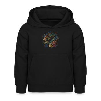 Breakdance B-Boy Graffiti Streetdance - Sweat à capuche Enfant - noir - Devant - AI Model Kid Female (0cm)