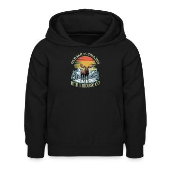 Alaska ruft und ich werde Retro Vintage gehen - Kinder Hoodie - Schwarz - Vorne - AI Model Kid Female (0cm)