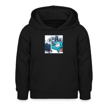 Ghost Scare Me Drôle - Sweat à capuche Enfant - noir - Devant - AI Model Kid Female (0cm)