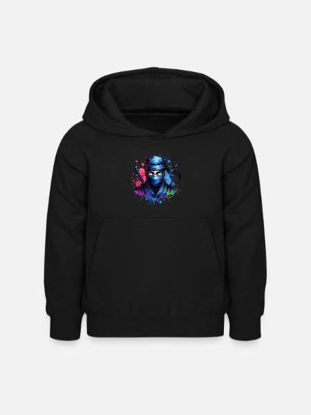 Ninja - Kinder Hoodie - Schwarz
