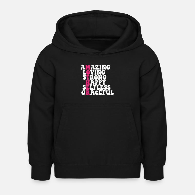 Beste Mutter Mama Eltern Geburt - Kinder Hoodie - Schwarz