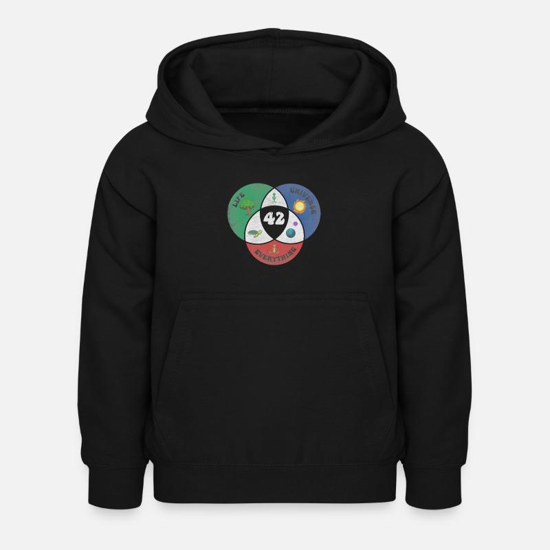 42 est la réponse à la vie, l'univers et le reste - Sweat à capuche Enfant - noir