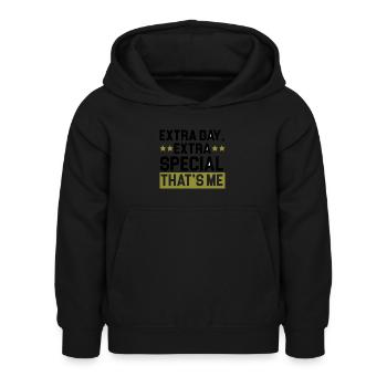 Happy Birthday Schaltjahr 29. Februar Schalttag - Kinder Hoodie - Schwarz - Vorne - AI Model Kid Female (0cm)