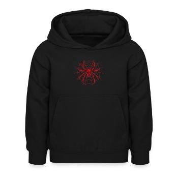 Spinne - Kinder Hoodie - Schwarz - Vorne - AI Model Kid Female (0cm)
