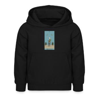 Vélo cycliste Tarot carte symbole de protection - Sweat à capuche Enfant - noir - Devant - AI Model Kid Female (0cm)