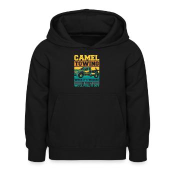 Abschleppwagen Truck Abschlepper - Kinder Hoodie - Schwarz - Vorne - AI Model Kid Female (0cm)