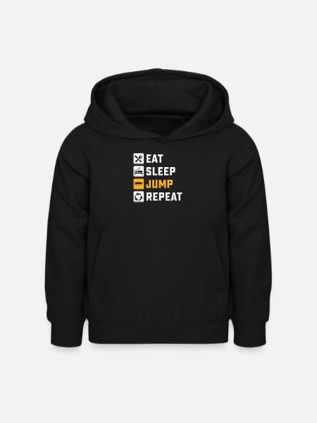 Trampolin - Kinder Hoodie - Schwarz