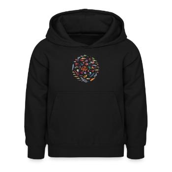 Fisch Saison Meeresbiologe - Kinder Hoodie - Schwarz - Vorne - AI Model Kid Female (0cm)