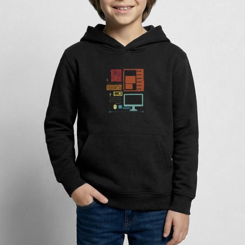 Retro Hardware Admin IT Operations Computer Scientist Sweat à capuche Enfant