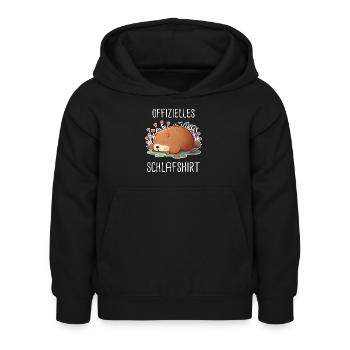 Capybara Wasserschwein Capybaras - Kinder Hoodie - Schwarz - Vorne - AI Model Kid Female (0cm)
