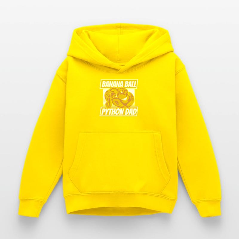 Banana Ball Python Dad Python Snake Banana Kids Hoodie