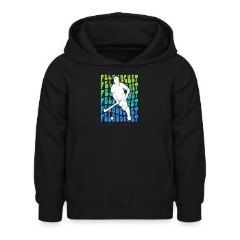 Joueur de hockey Vintage hockey sur gazon enfants Hockey - Sweat à capuche Enfant - noir - Devant - AI Model Kid Female (0cm)