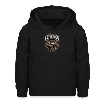1996 March Born Birthday Year of Birth - Kids Hoodie - black - Front - AI Model Kid Female (0cm)