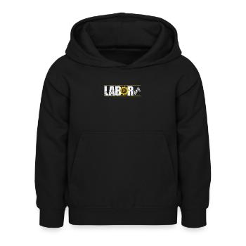 Fête du Travail pour les travailleurs le jour férié - Sweat à capuche Enfant - noir - Devant - AI Model Kid Female (0cm)