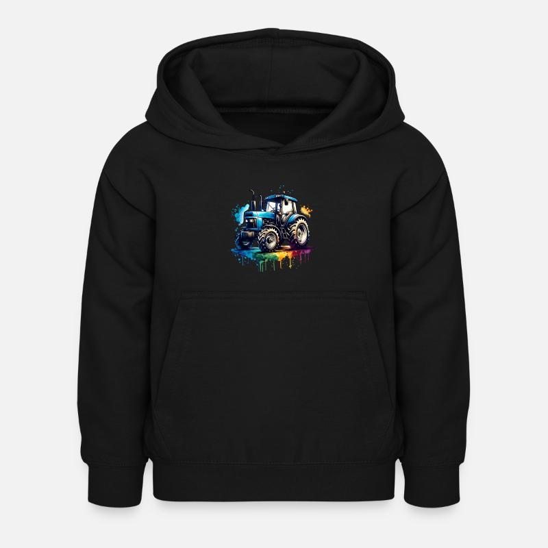 Traktor - Kinder Hoodie - Schwarz