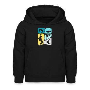 Breakdance Breakdancer Enfants Garçons Breakdance - Sweat à capuche Enfant - noir - Devant - AI Model Kid Female (0cm)