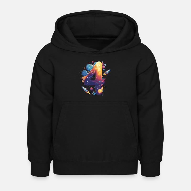 Espace 4e anniversaire - Sweat à capuche Enfant - noir