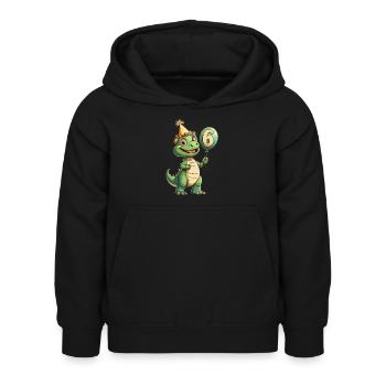 6. Geburtstag Dino - Kinder Hoodie - Schwarz - Vorne - AI Model Kid Female (0cm)