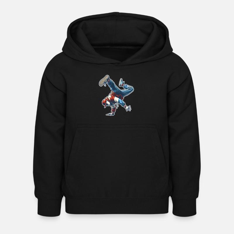 Breakdance - Felpa con cappuccio per bambini - nero