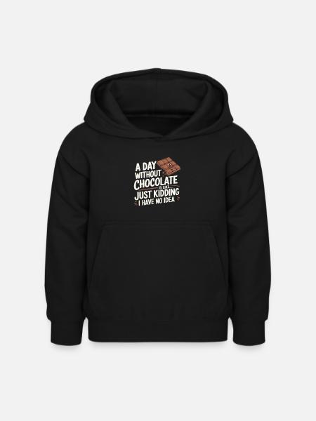 Schokolade - Kinder Hoodie - Schwarz