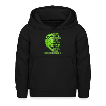 Mental Health - Kids Hoodie - black - Front - AI Model Kid Female (0cm)