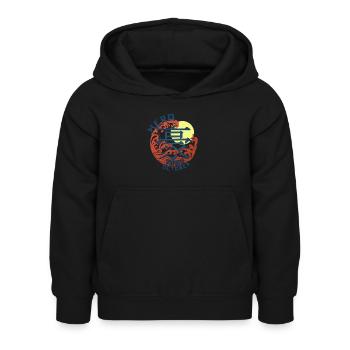 Japan Hero since October 1992 Geburtstaggeschenk - Kinder Hoodie - Schwarz - Vorne - AI Model Kid Female (0cm)