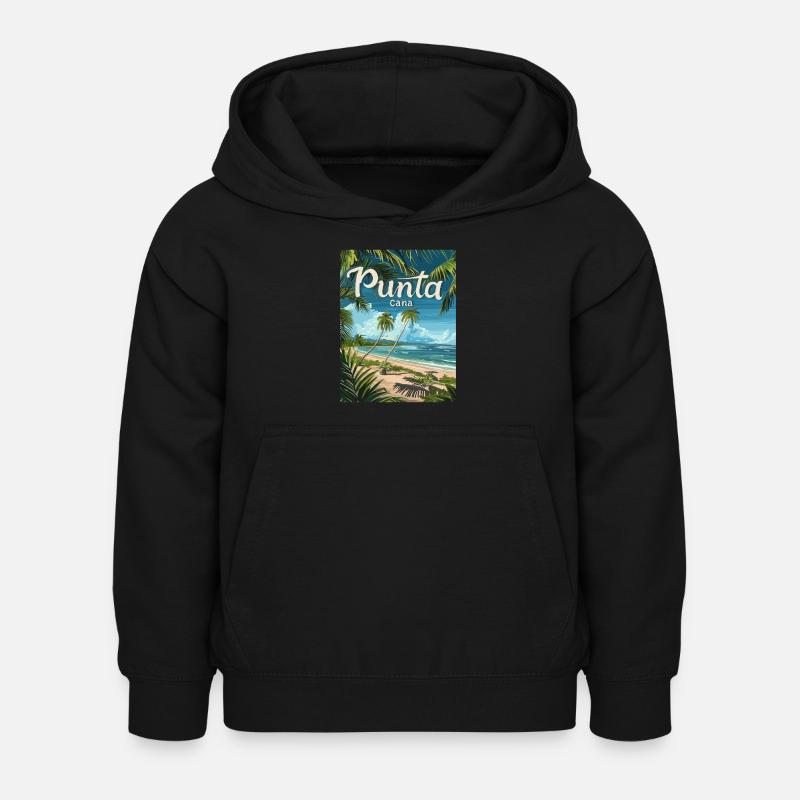 Tropical Punta Cana Beach Palmiers paradisiaques - Sweat à capuche Enfant - noir
