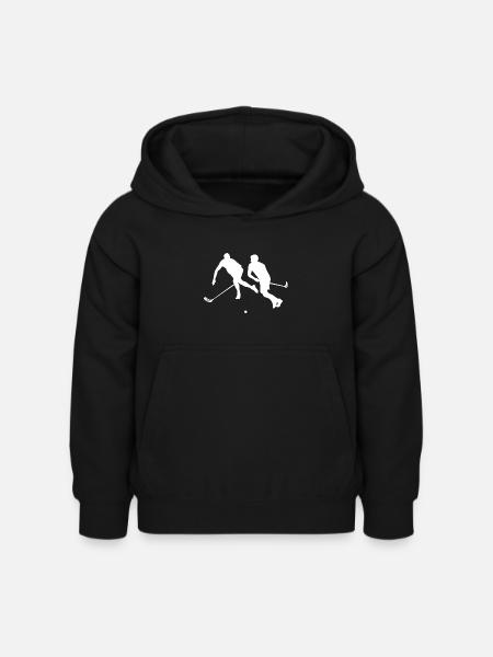 Floorball - Kinder Hoodie - Schwarz