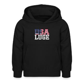 Luge des États-Unis - Sweat à capuche Enfant - noir - Devant - AI Model Kid Female (0cm)
