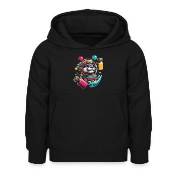 Lustiger Otter mit vielen bunten Farben - Kinder Hoodie - Schwarz - Vorne - AI Model Kid Female (0cm)