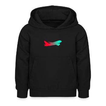 Airplane - Kids Hoodie - black - Front - AI Model Kid Female (0cm)