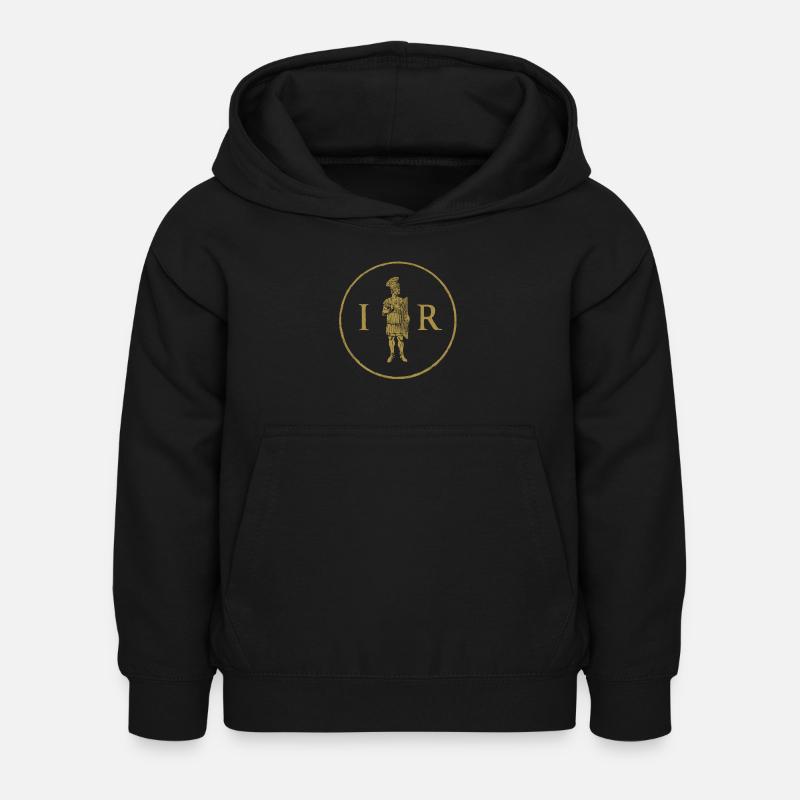 Prétorien et initiales IMPERIUM ROMANUM - Sweat à capuche Enfant - noir