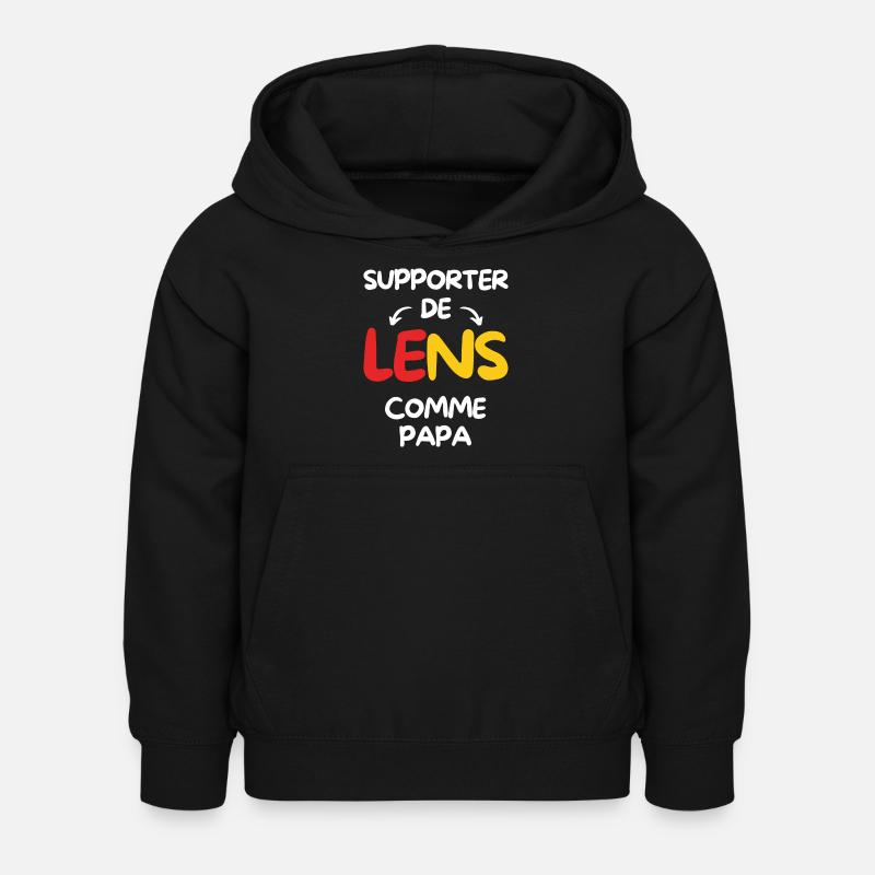 Supporter de Lens comme papa - Sweat à capuche Enfant - noir