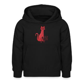 My cat is good actress - Kids Hoodie - black - Front - AI Model Kid Female (0cm)