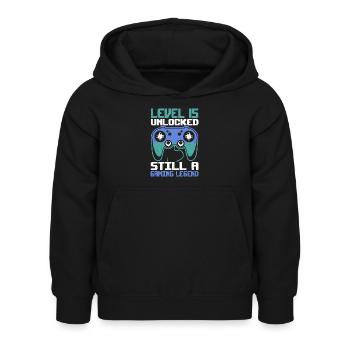 Level 15 Unlocked Still a Gaming Legend Birthday - Kinder Hoodie - Schwarz - Vorne - AI Model Kid Female (0cm)