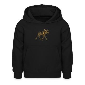 Schweden Elch - Kinder Hoodie - Schwarz - Vorne - AI Model Kid Female (0cm)