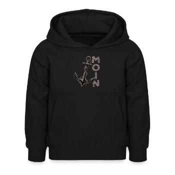 Moin Anker Ostfriesland Ostfriese - Kinder Hoodie - Schwarz - Vorne - AI Model Kid Female (0cm)