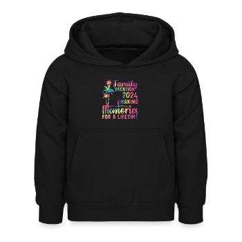 Familienurlaub Erinnerungen Schaffen - Kinder Hoodie - Schwarz - Vorne - AI Model Kid Female (0cm)