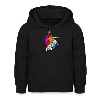 BASKETBALLER BASKETBALL - Kinder Hoodie - Schwarz - Vorne - AI Model Kid Female (0cm)