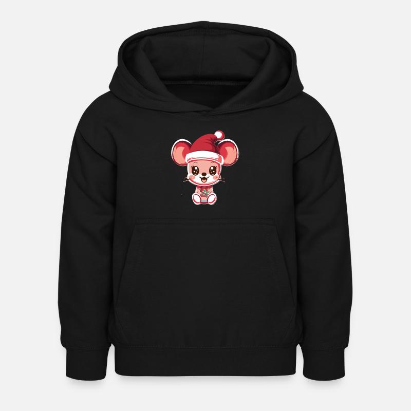 « Joyeux chat - Sweat à capuche Enfant - noir