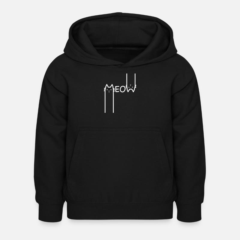 Katze - Kinder Hoodie - Schwarz