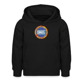 Klimawandel Protest Design - Kinder Hoodie - Schwarz - Vorne - AI Model Kid Female (0cm)