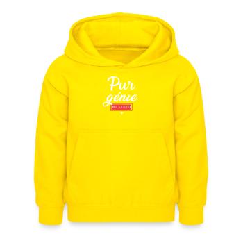 Humour et Émotion Chatastrophe - Sweat à capuche Enfant - jaune - Devant - AI Model Kid Female (0cm)