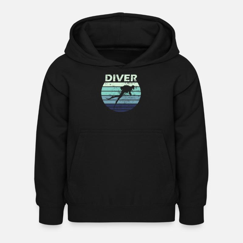 Plongée plongée - Sweat à capuche Enfant - noir