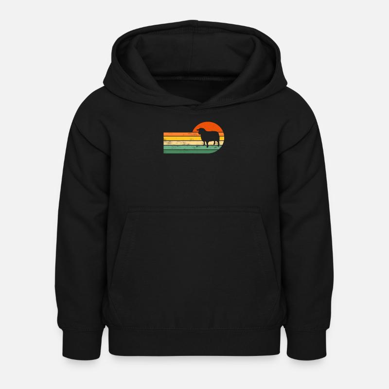 Moutons - Sweat à capuche Enfant - noir