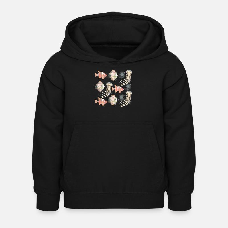 MOTIF DE SEALIFE - Sweat à capuche Enfant - noir