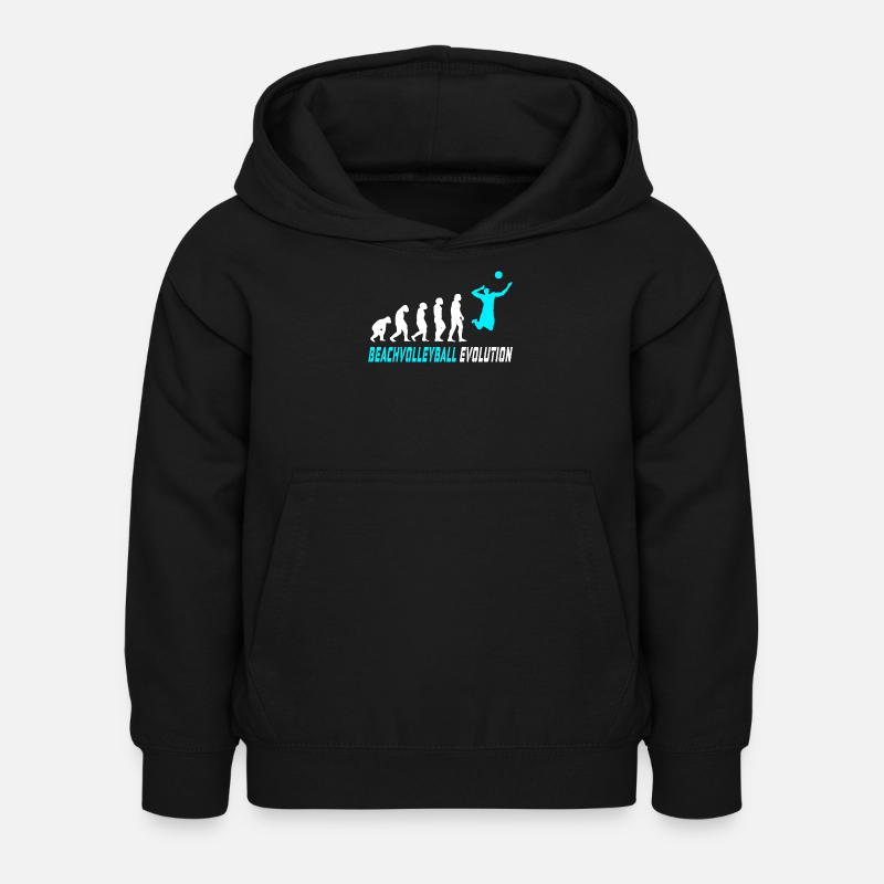 Beach volleyball evolution design / gift idea - Kids Hoodie - black