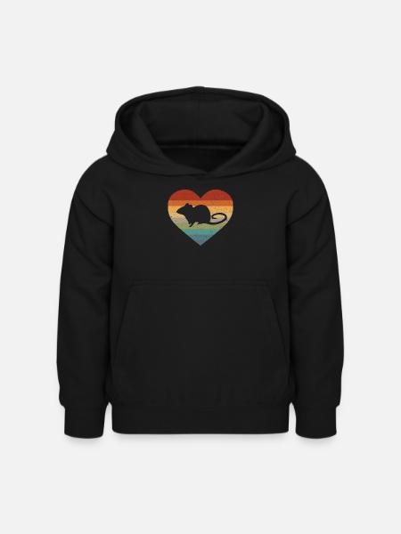 Ratte Ratten - Kinder Hoodie - Schwarz