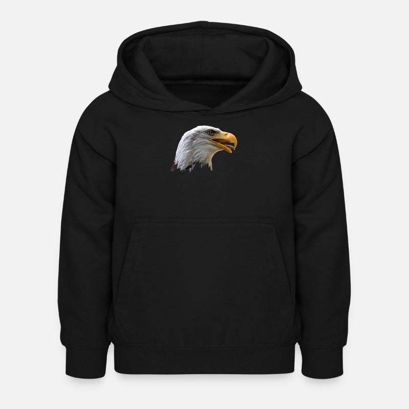 bald eagle - Kids Hoodie - black